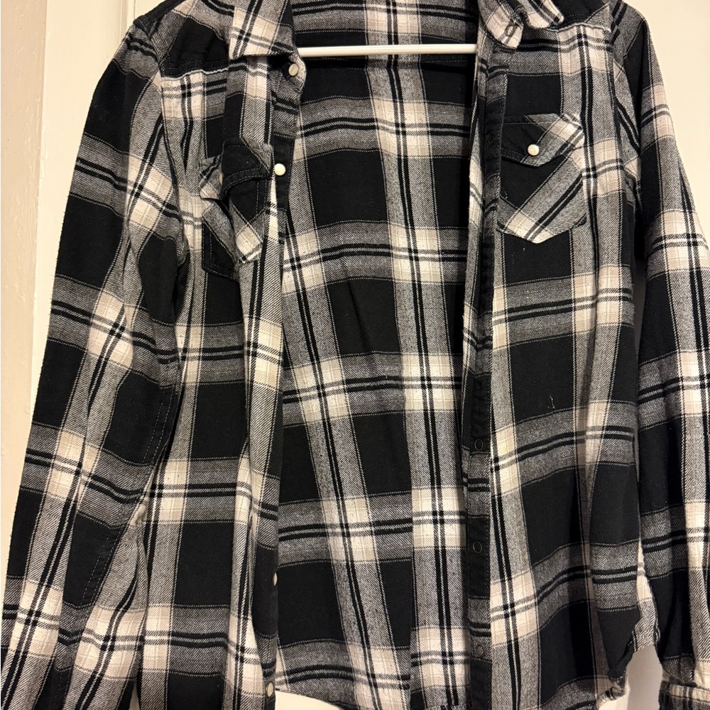 Mossimo Supply Co. Black and White Checkered Top